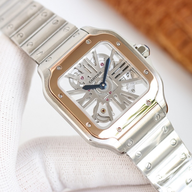 High-End Replica Cartier Santos-Dumont Skeleton 39.8mm-2