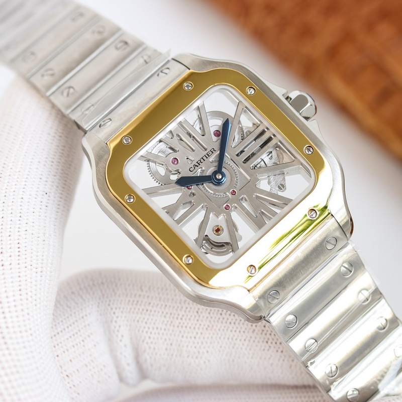 High-End Replica Cartier Santos-Dumont Skeleton 39.8mm-3