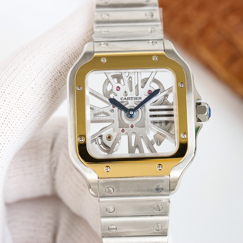 High-End Replica Cartier Santos-Dumont Skeleton 39.8mm-4