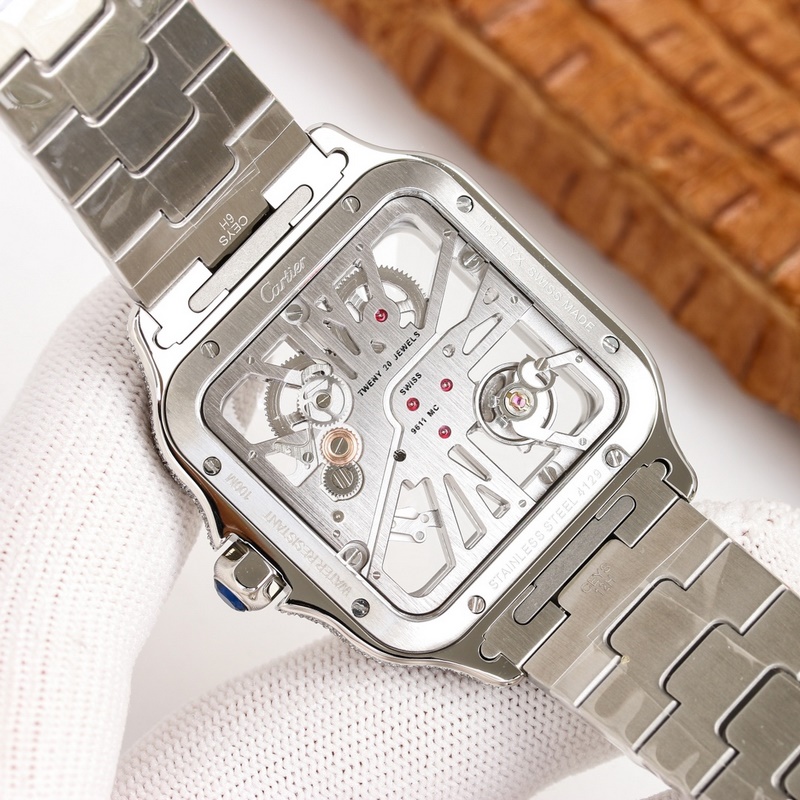 Cartier Santos Dumont Skeleton Ultimate 1:1 Replica with Premium Quality-4