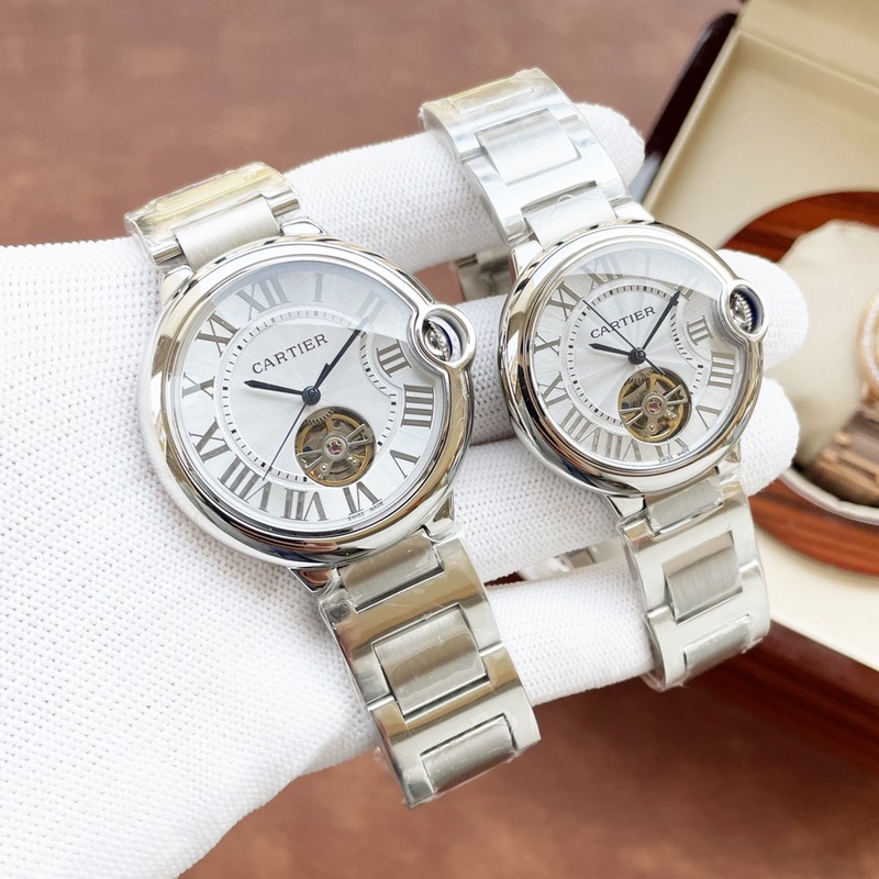 Cartier Ballon Bleu Tourbillon Couple Replica Watch 42mm 36mm-2