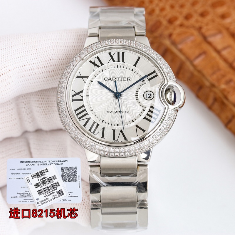 Cartier Ballon Bleu Series Men's 42mm Premium Replica with Citizen Movement-2