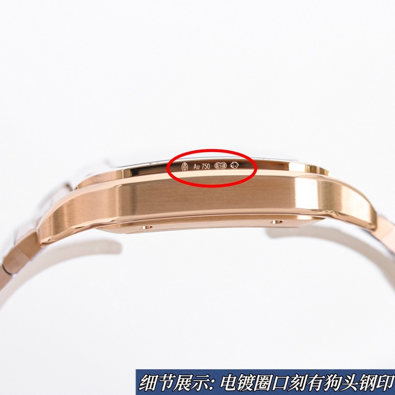 Cartier Santos Series Replica Watch Sapphire Crystal Eye-catching Features High Quality-8