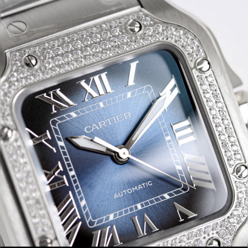 Cartier Santos Series Replica Watch Sapphire Glass Eyewear Technology Premium Quality-3