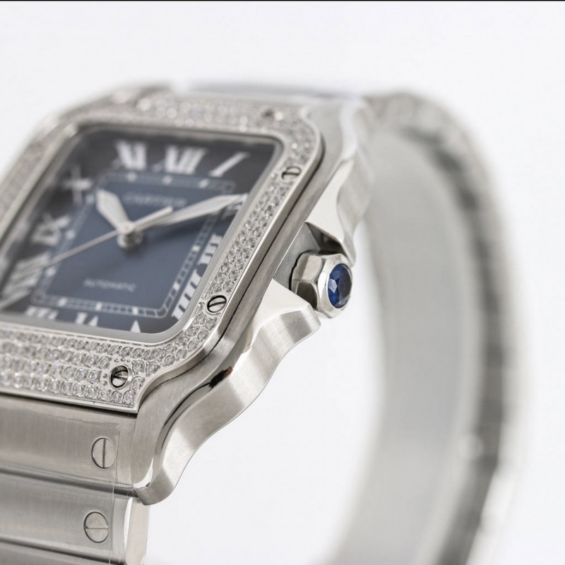 Cartier Santos Series Replica Watch Sapphire Glass Eyewear Technology Premium Quality-5