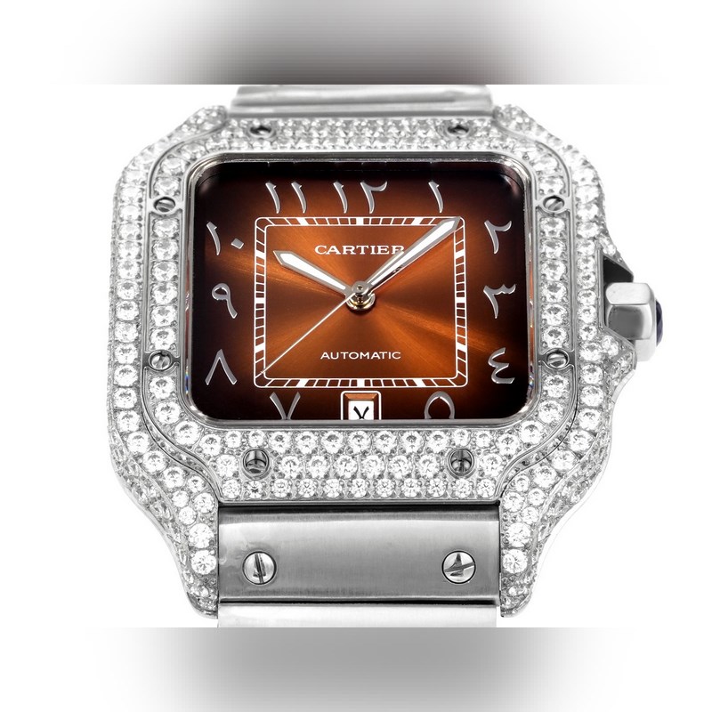Cartier Santos Middle East Edition Diamond Steel Bracelet 2025 Model-2