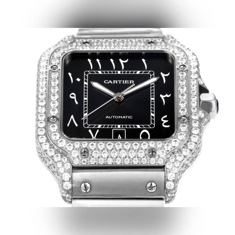 Cartier Santos Middle East Edition Full Diamond Steel 2025-1