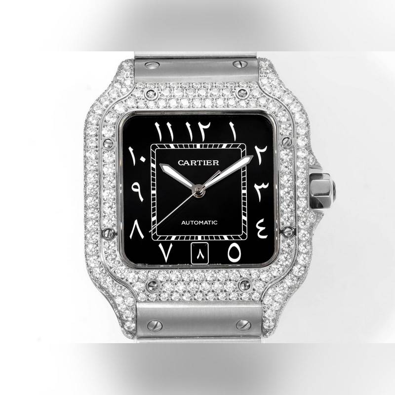 Cartier Santos Middle East Edition Full Diamond Steel 2025-2