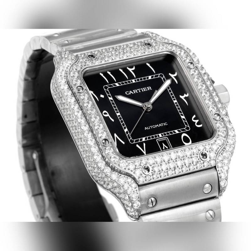 Cartier Santos Middle East Edition Full Diamond Steel 2025-3