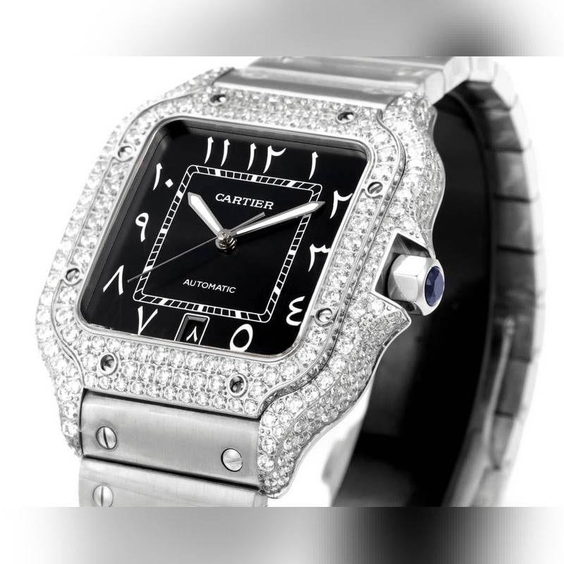 Cartier Santos Middle East Edition Full Diamond Steel 2025-4