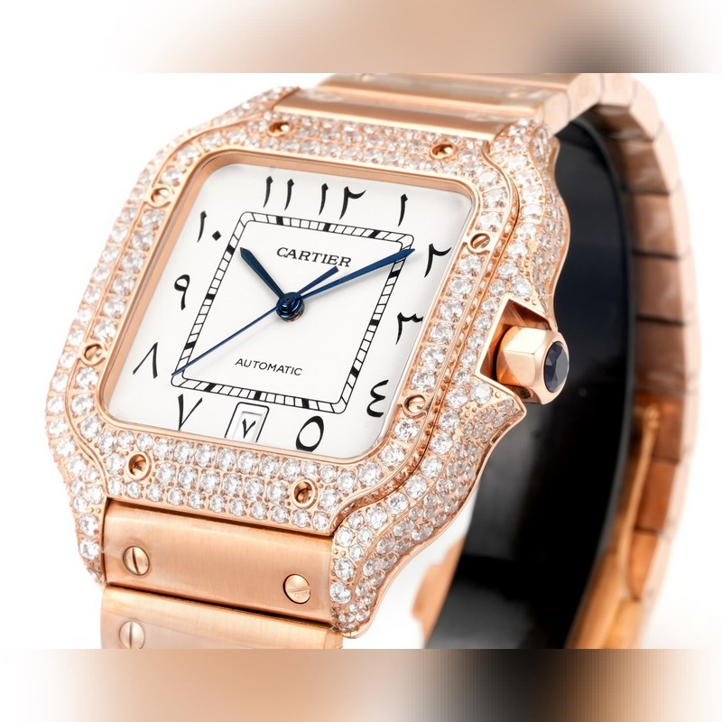 Cartier Santos Middle East Edition Diamond Steel Bracelet 2025 Model-2