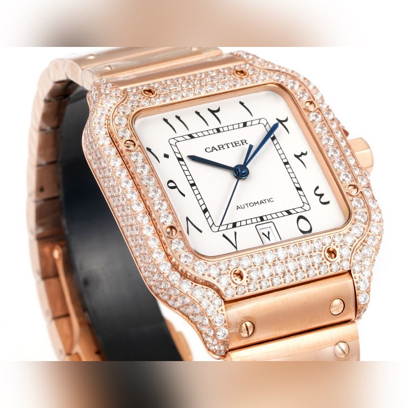 Cartier Santos Middle East Edition Diamond Steel Bracelet 2025 Model-4