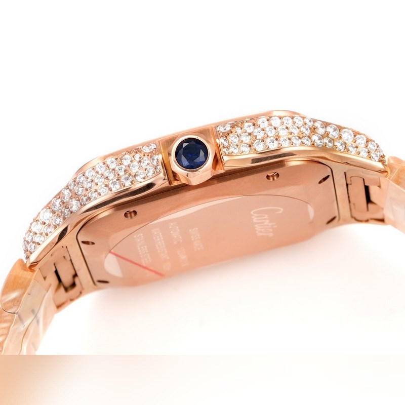 Cartier Santos Middle East Edition Diamond Steel 2025 Latest Model-5