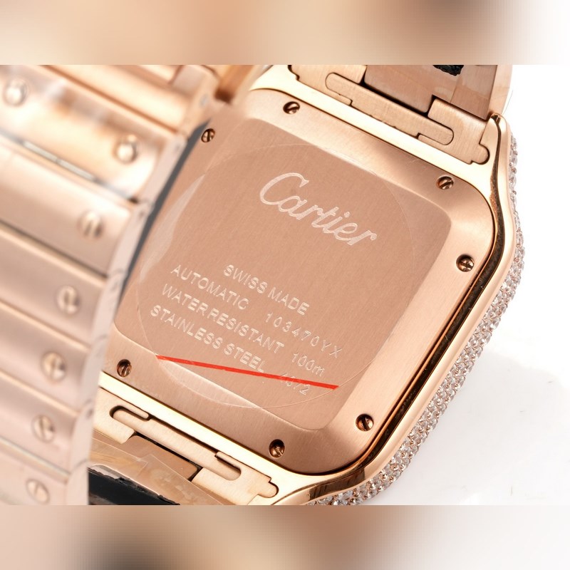 Cartier Santos Middle East Edition Diamond Steel 2025 Latest Model-7