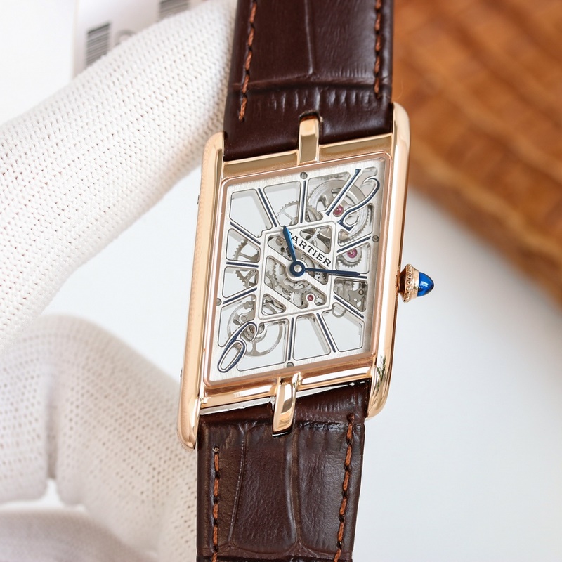 Cartier Tank Square Hollow Series 1:1 Replica with Same Parameters and High Quality-4