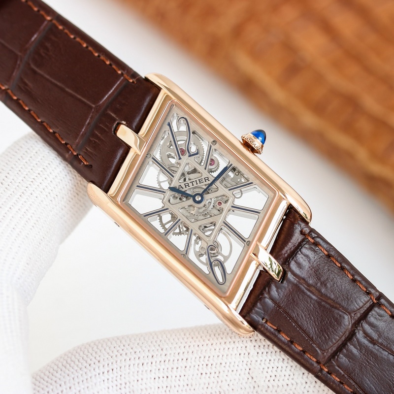 Cartier Tank Square Hollow Series 1:1 Replica with Same Parameters and High Quality-5