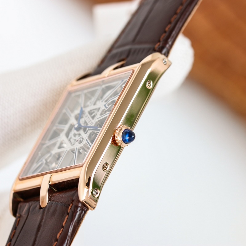 Cartier Tank Square Hollow Series 1:1 Replica with Same Parameters and High Quality-6