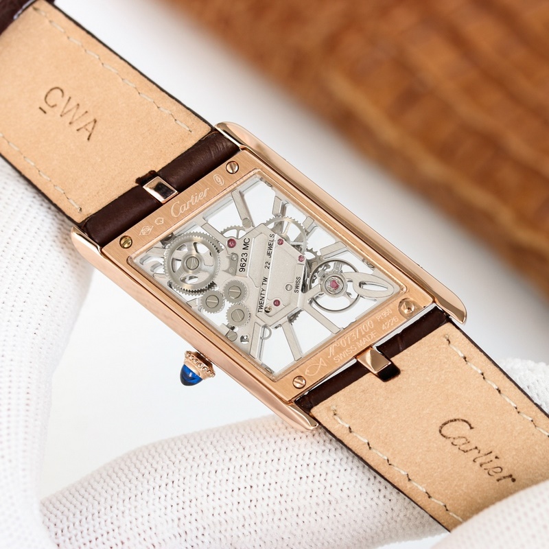 Cartier Tank Square Hollow Series 1:1 Replica with Same Parameters and High Quality-7