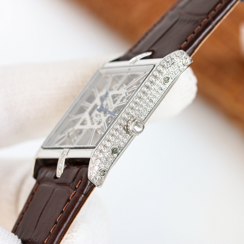 Cartier Tank Square Hollow Series 1:1 Replica with Original Parameters-6