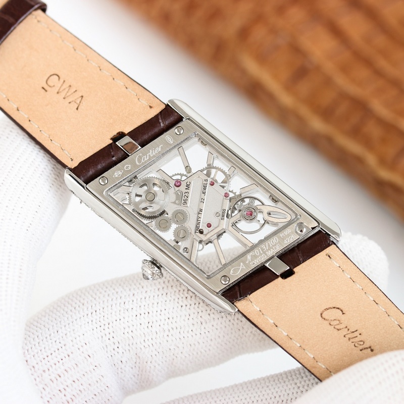 Cartier Tank Square Hollow Series 1:1 Replica with Original Parameters-7