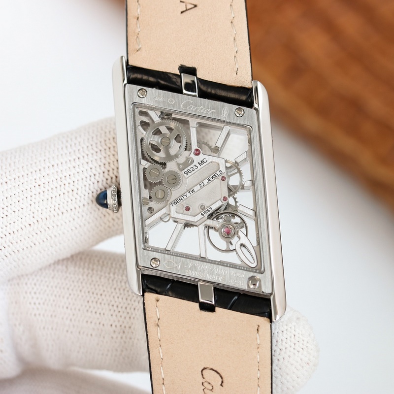 Cartier Tank Square Skeleton Series Exclusive 1:1 Replica with Authentic Parameters-7