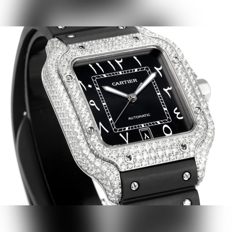 Cartier Santos 2025 New Model Full Diamond Middle East Edition-2