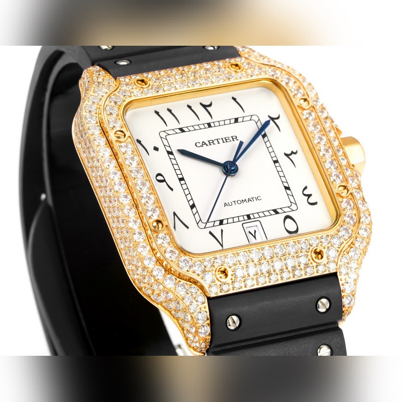 2025 Cartier Santos Middle East Edition Diamond Strap-2