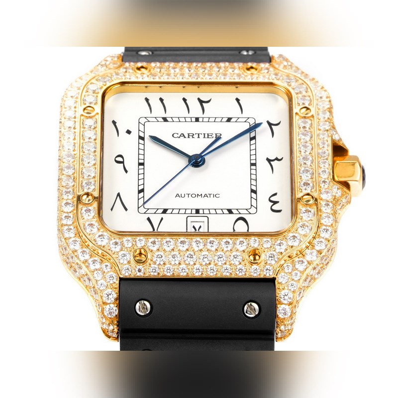 2025 Cartier Santos Middle East Edition Diamond Strap-4
