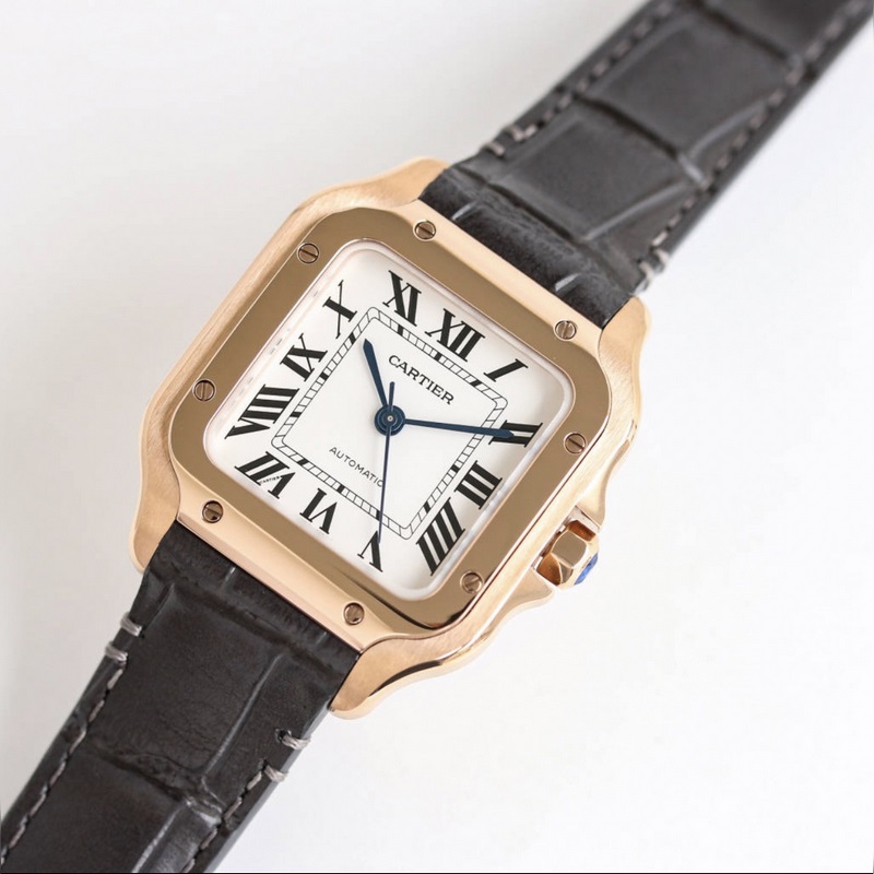 Cartier Santos Series Replica Watch Sapphire Glass and Fish-Eye Features-3