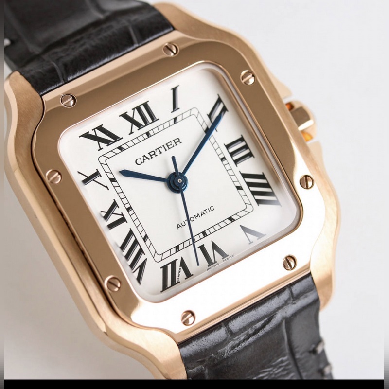 Cartier Santos Series Replica Watch Sapphire Glass and Fish-Eye Features-4