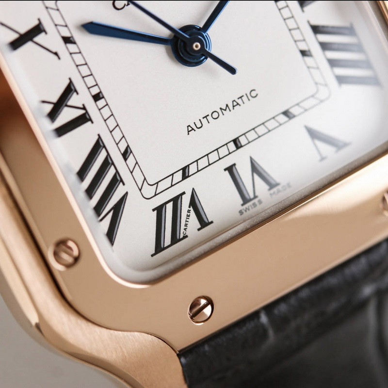 Cartier Santos Series Replica Watch Sapphire Glass and Fish-Eye Features-6