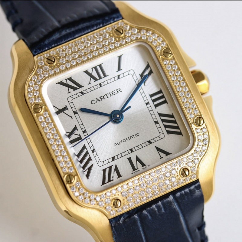 Cartier Santos Series Replica Watch Sapphire Glass Eyeglass Lens High Quality Features-4