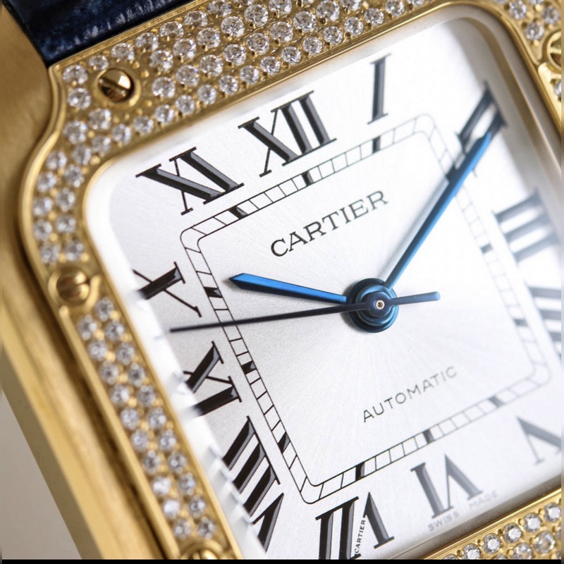 Cartier Santos Series Replica Watch Sapphire Glass Eyeglass Lens High Quality Features-5
