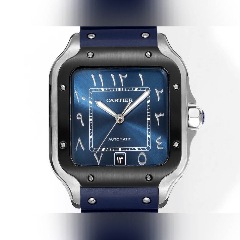 THB Cartier Santos Middle East Edition 2025 Original Model Quality Rubber Strap-2