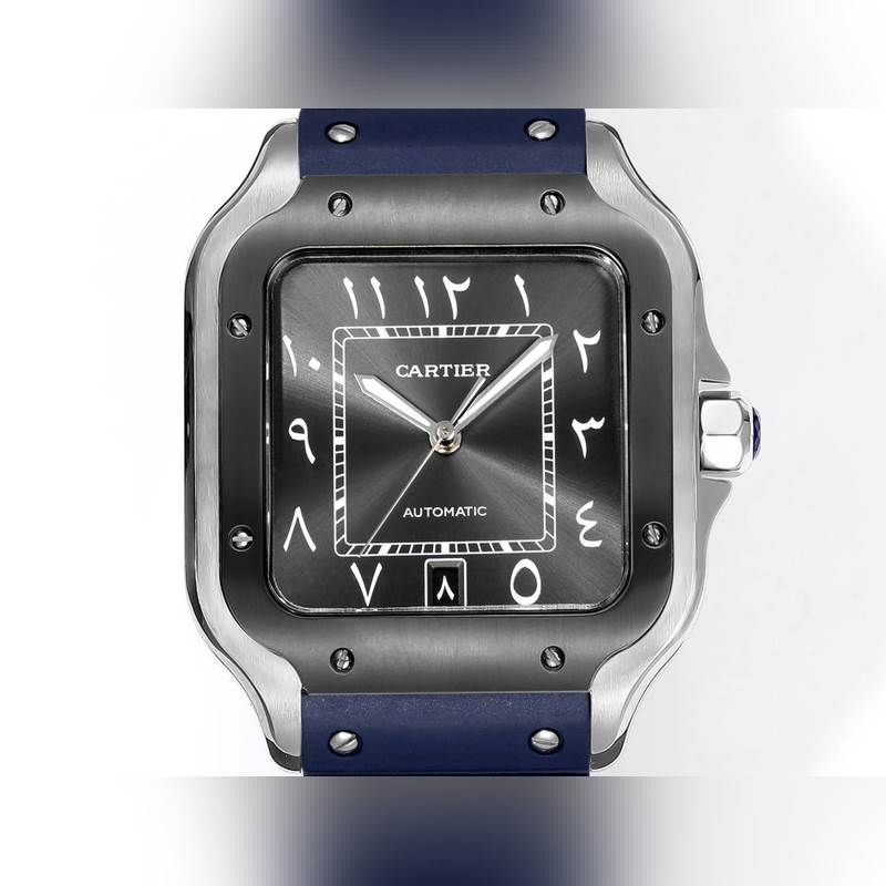 THB Cartier Santos Middle East Edition 2025 Original Model Quality Rubber Strap-3