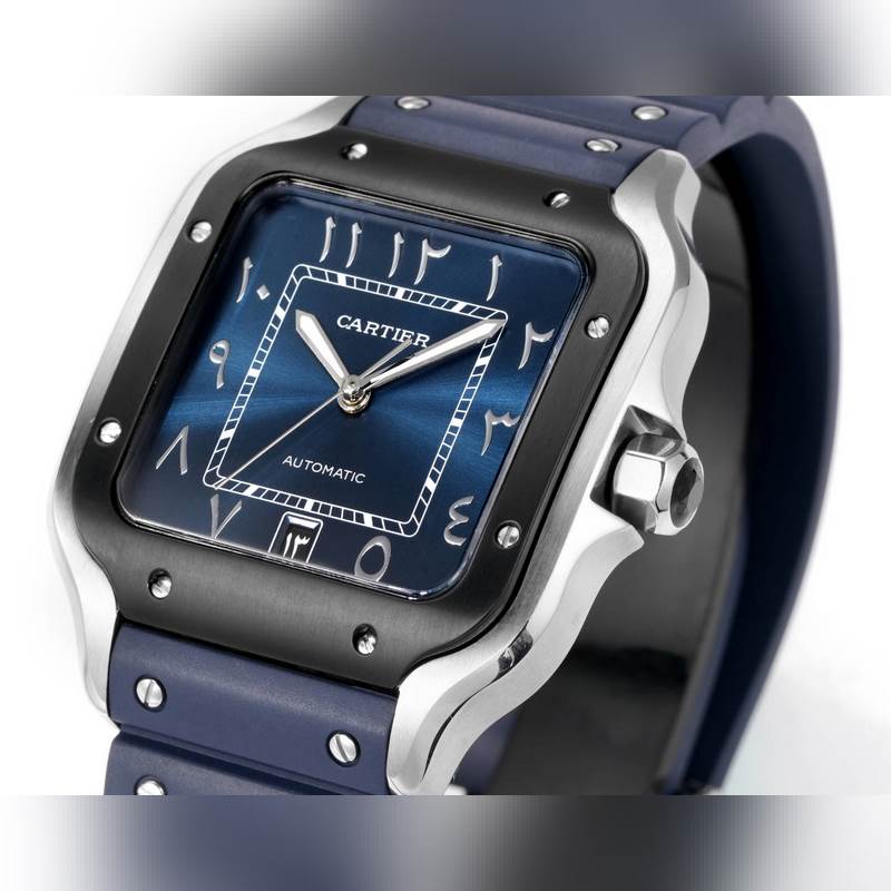 THB Cartier Santos Middle East Edition 2025 Original Model Quality Rubber Strap-5