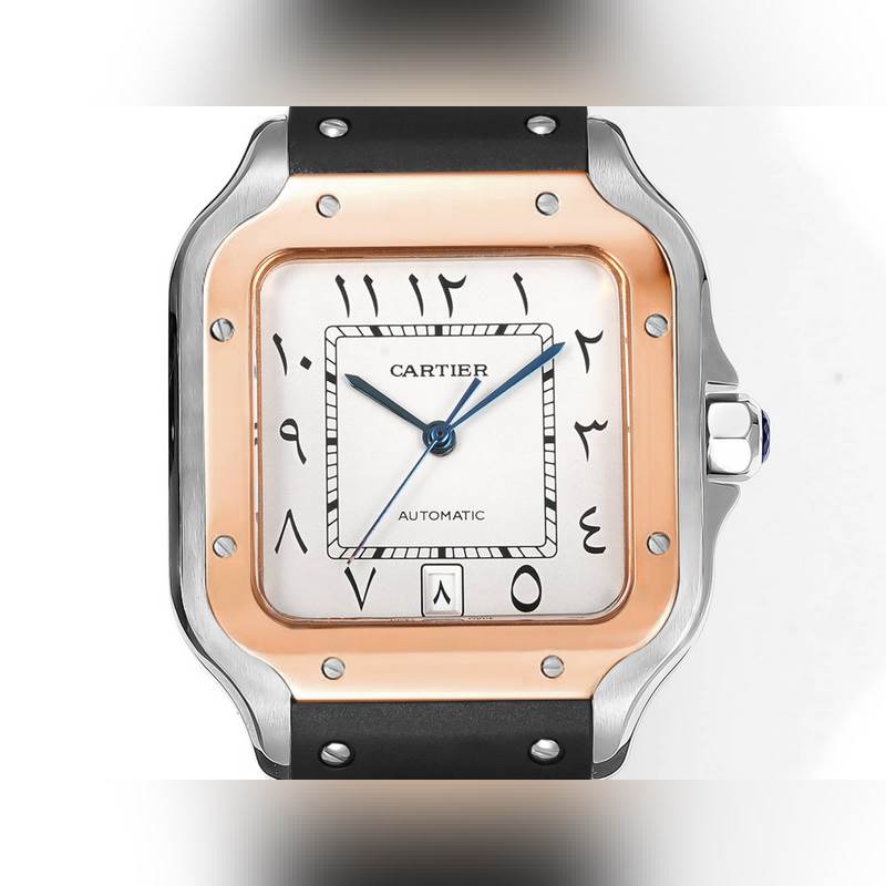 THB Cartier Santos Middle East Version 2025 Authentic Rubber Strap-4
