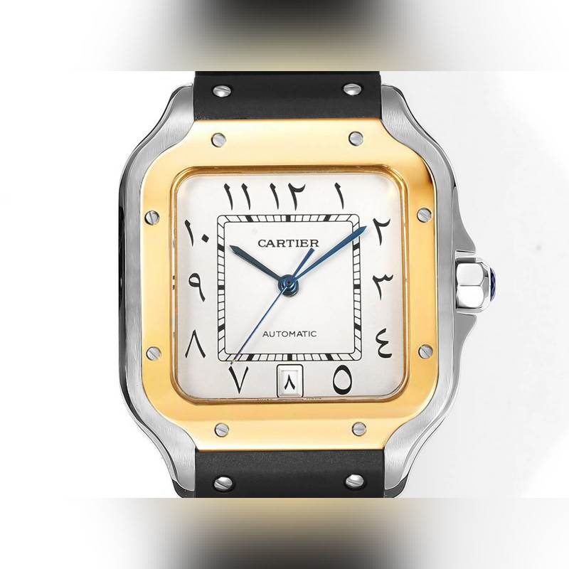 THB Cartier Santos Middle East Version 2025 Authentic Rubber Strap-5