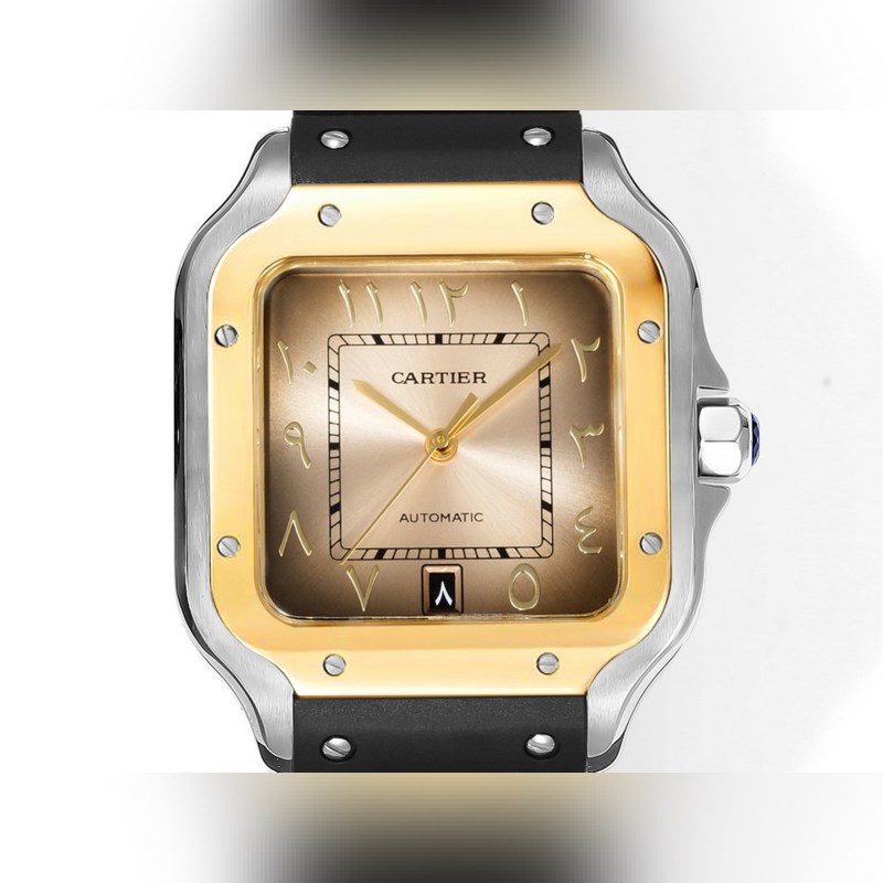 THB Cartier Santos 2025 Middle East Edition Rubber Strap Original Mold-4