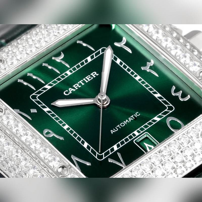 Cartier Santos Mid-East Edition Full Diamond Belt 2025 Latest Model-2