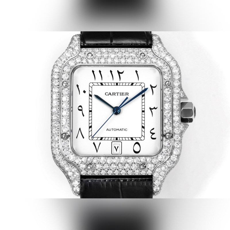 Cartier Santos Middle East Edition Full Diamond Belt 2025 New Model-2