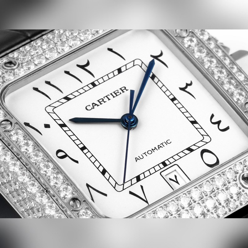 Cartier Santos Middle East Edition Full Diamond Belt 2025 New Model-5