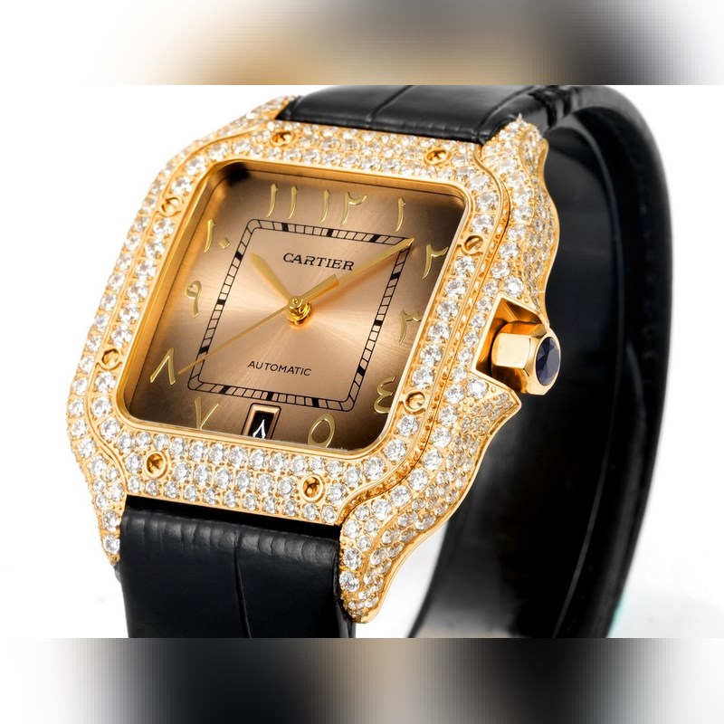 Cartier Santos 2025 Middle East Full Diamond Belt Limited Edition-4