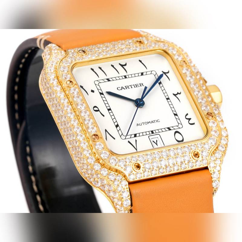 THB Cartier Santos Middle East Edition Full Diamond Belt 2025 Model-3