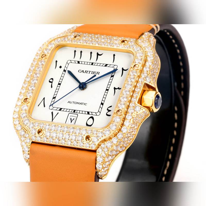 THB Cartier Santos Middle East Edition Full Diamond Belt 2025 Model-7