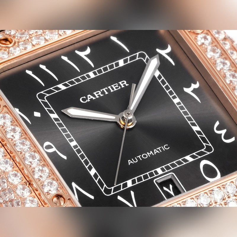 Cartier Santos de Cartier Middle East Edition Full Diamond Belt 2025 Latest Model-2