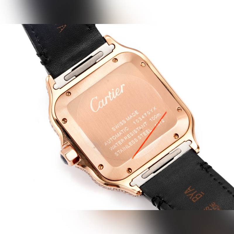 Cartier Santos de Cartier Middle East Edition Full Diamond Belt 2025 Latest Model-7