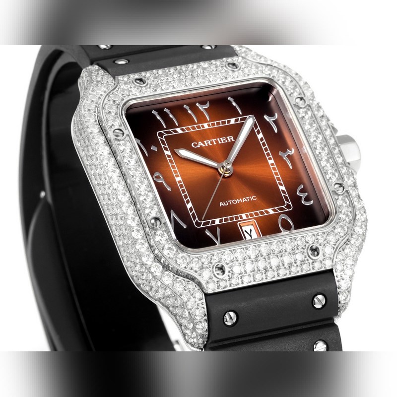 Cartier Santos De Cartier Middle East Edition Diamond Bezel 2025 Model-4