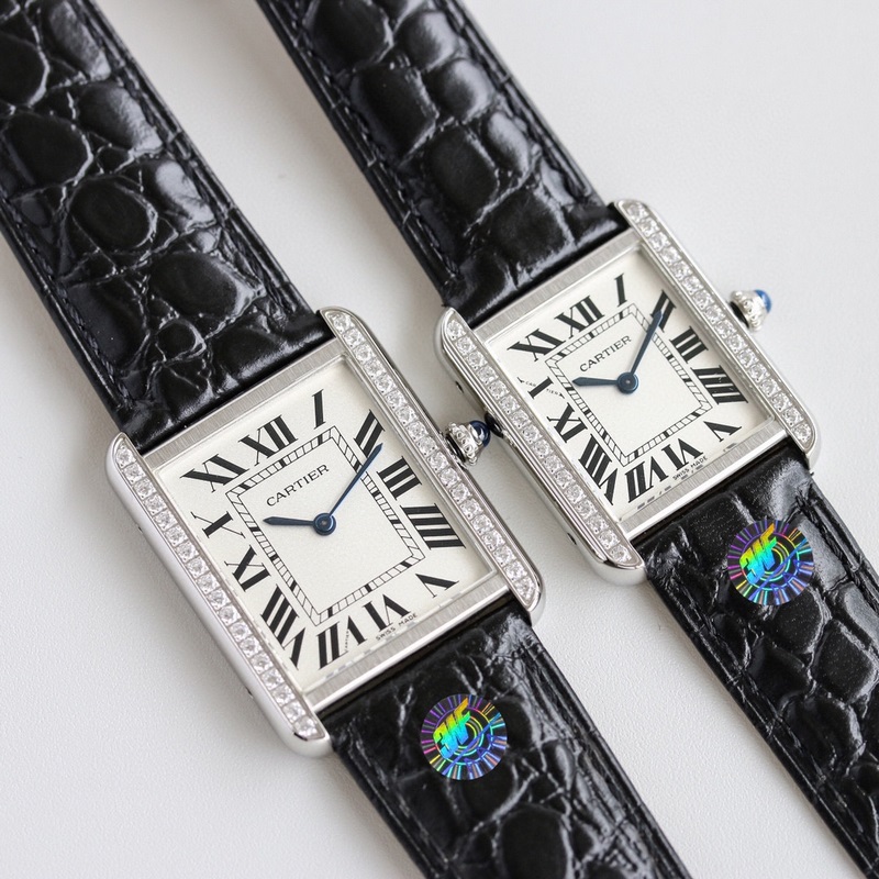 Cartier Tank W5200003&W5200005 Couple Replica Watch High Quality Size Variants-5