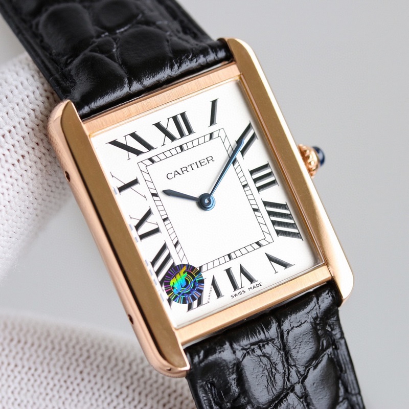 Cartier Tank W5200003&W5200005 Couple Replica Watch Large&Small Models-2